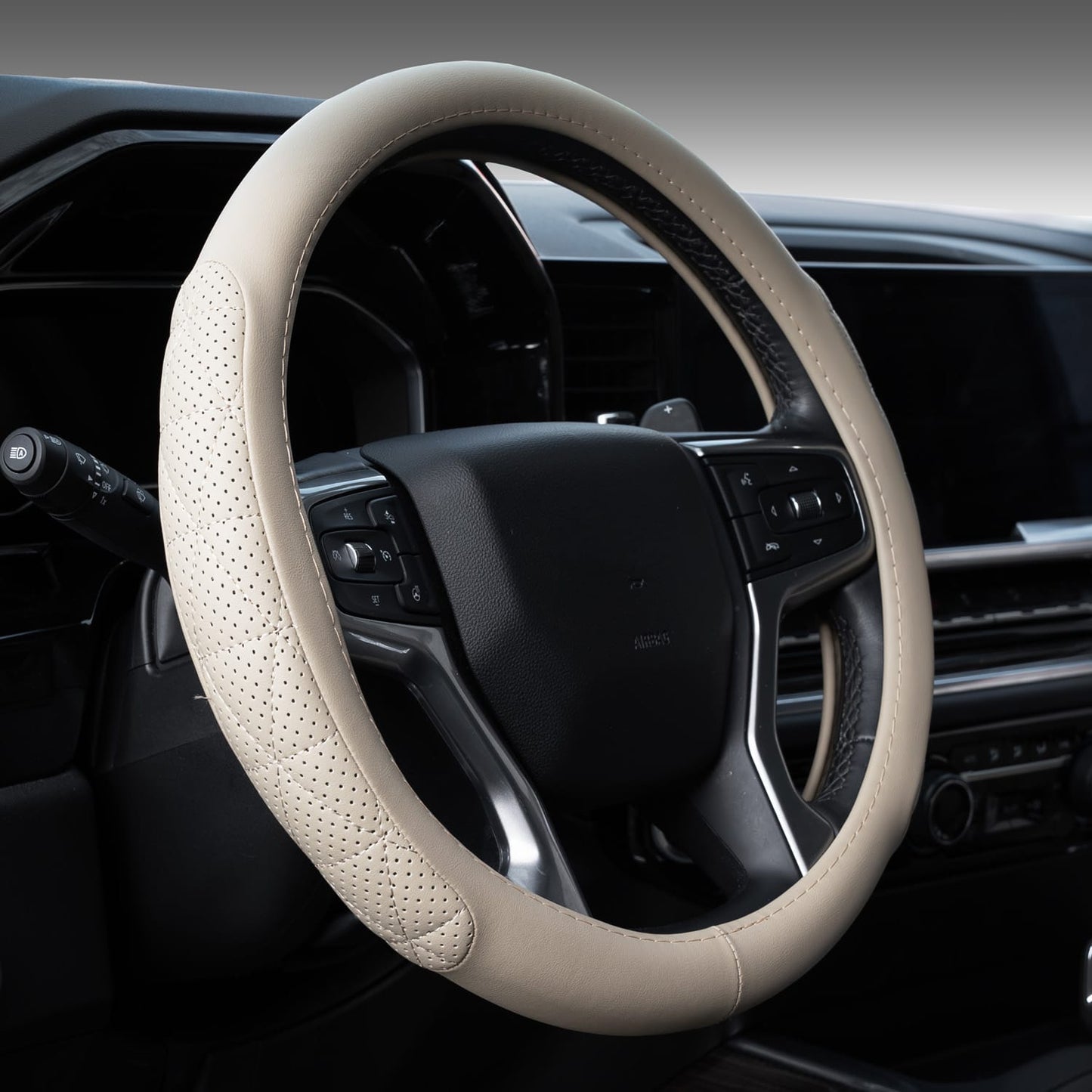 Luxury Steering Wheel Covers Beige